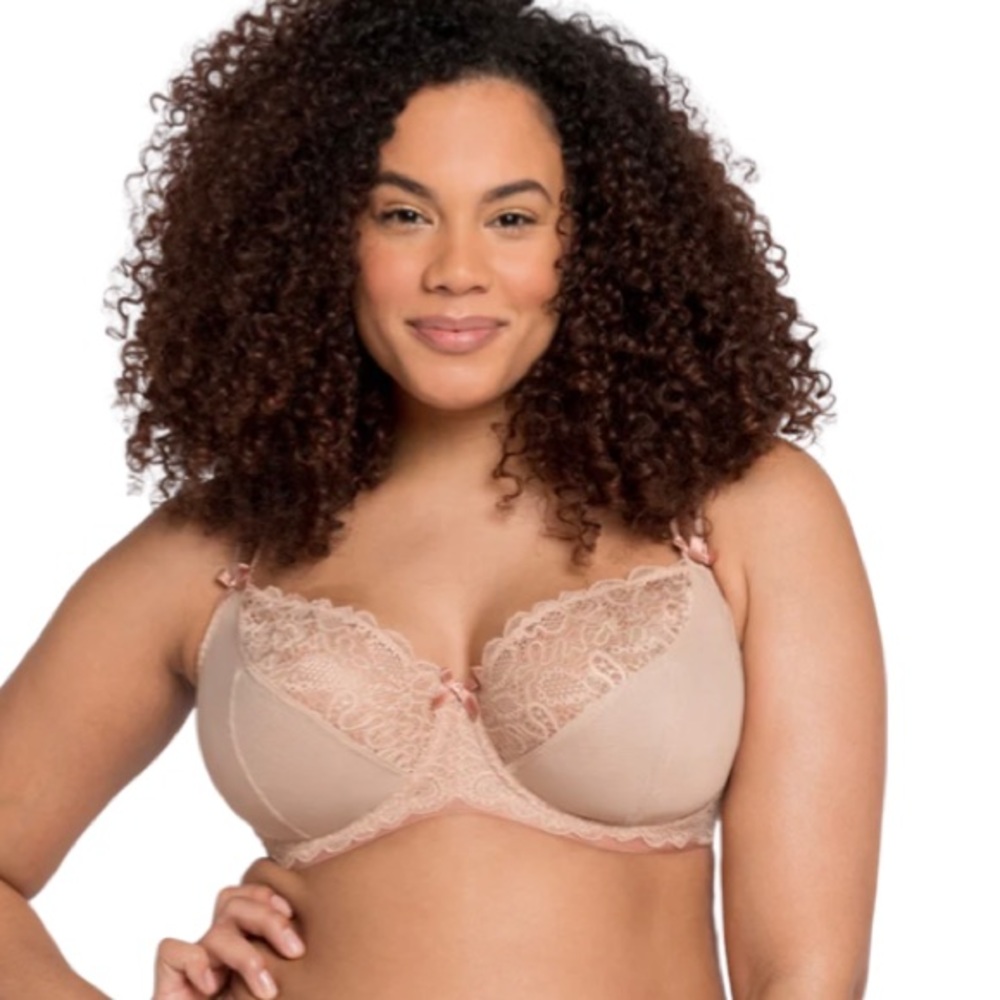 38K CURVY KATE Ellace Balcony Bra in Latte